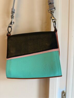 Min & Mon Black, Mint & Pink Crossbody Bag